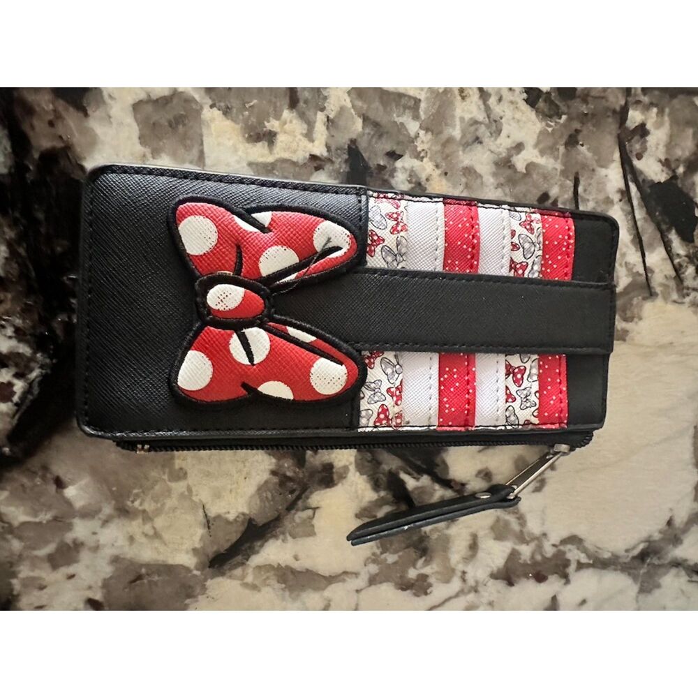 Disney Black/White and Red Polka Dot Bow Wallet